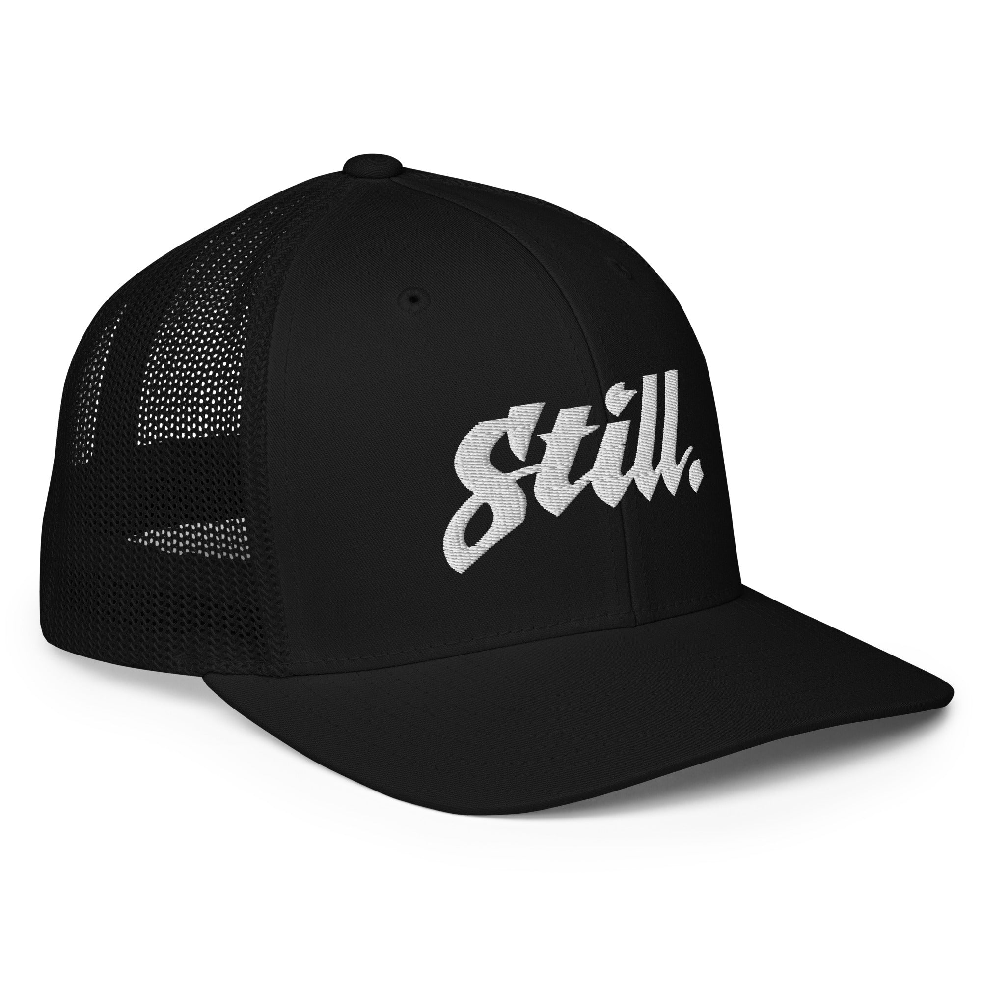 Closed-back trucker cap 3d puff logo