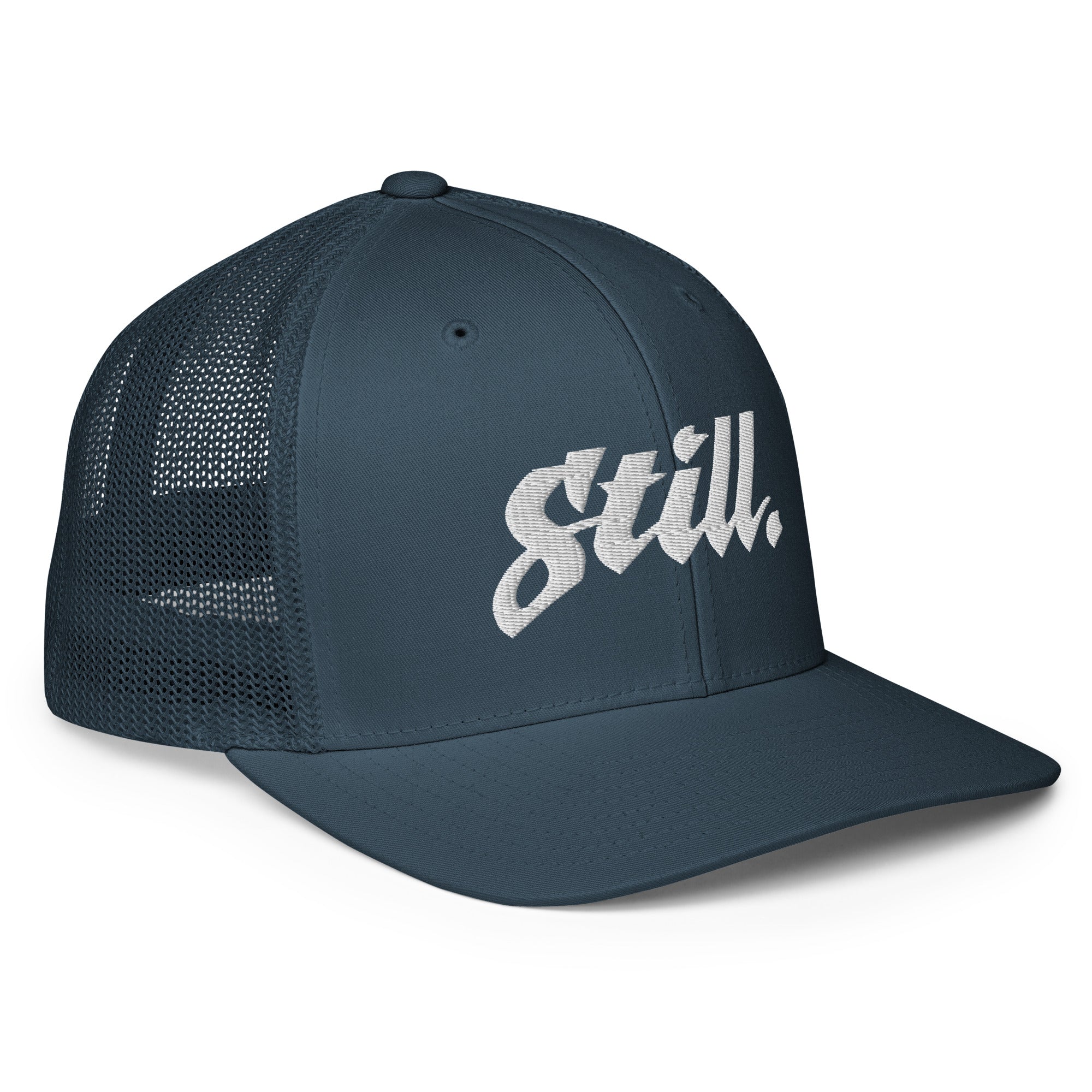 Closed-back trucker cap 3d puff logo