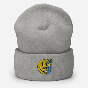 Happy face Cuffed Beanie