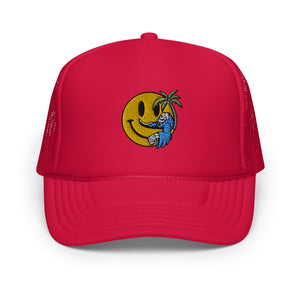 Happy face Foam trucker hat